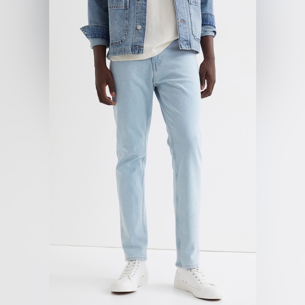 H&M Slim Jeans - Size 30x34 - Light Denim Blue - Very Good Condition